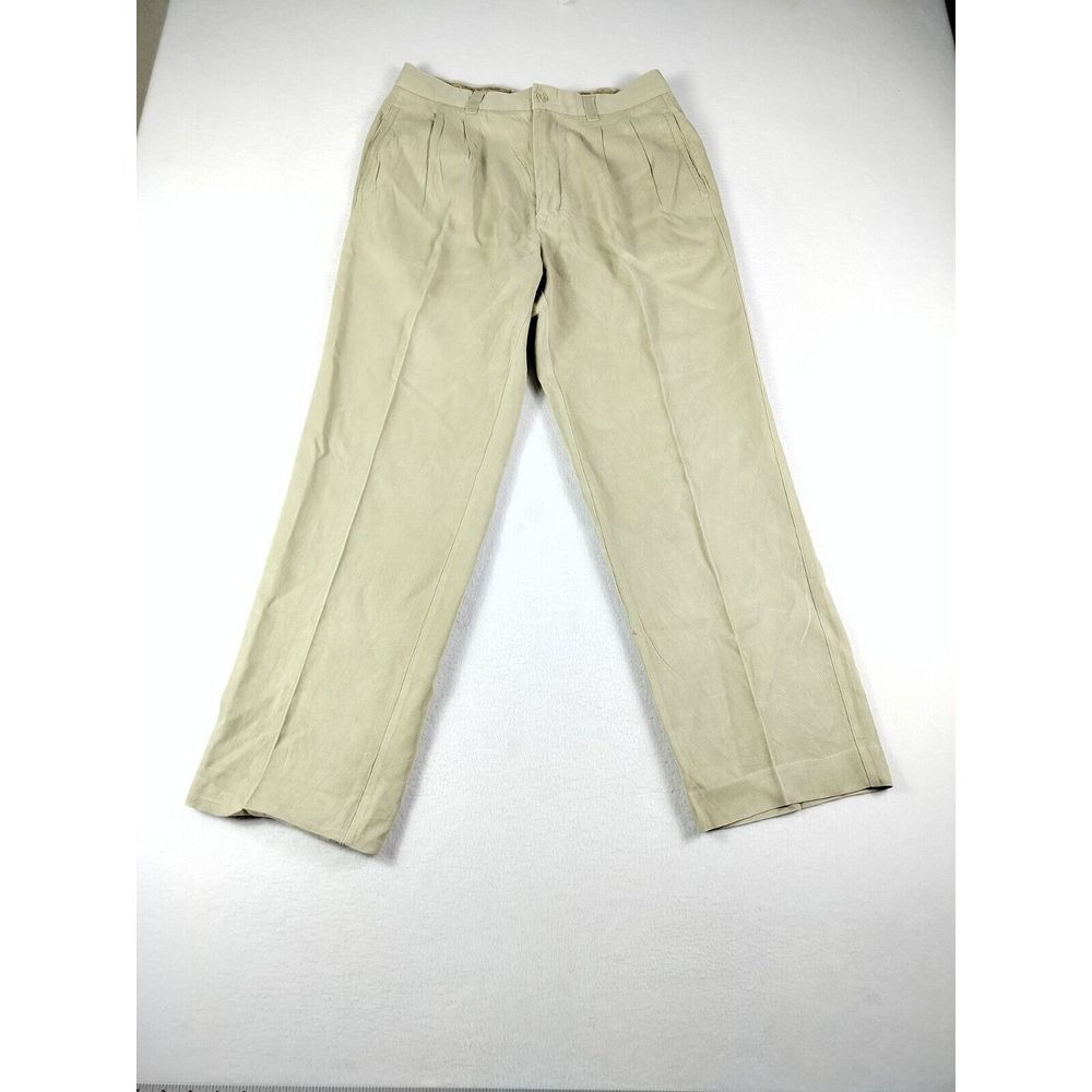 Tommy Bahama Pants Mens 33 Beige‎ Silk Corpcore Professional Career Work Wear